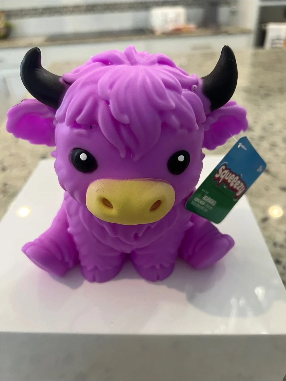 Squeeezy Purple Highland Cow Squishy  purchased at target